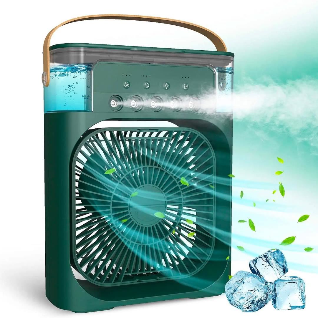 Enfriador de Aire 3 en 1 Ventilador Portatil Humidificador Verde